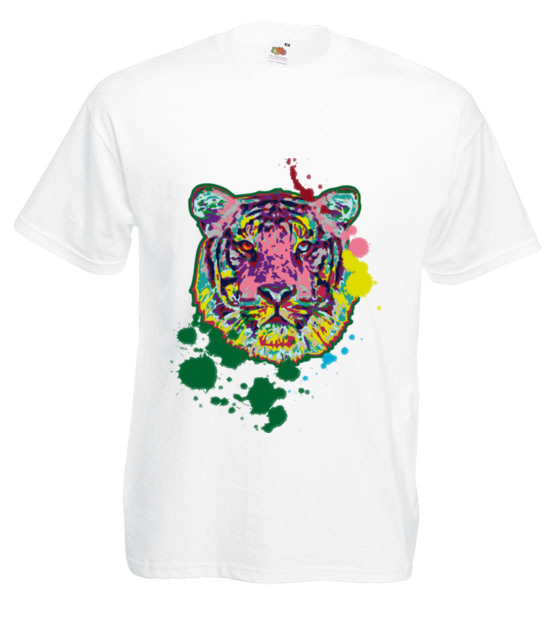 Print z kolorowym tygrysem koszulka z nadrukiem zwierzeta mezczyzna jipi pl 418 2