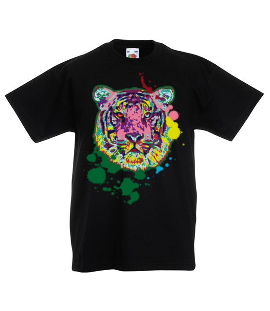 Print z kolorowym tygrysem koszulka z nadrukiem zwierzeta dziecko jipi pl 418 82