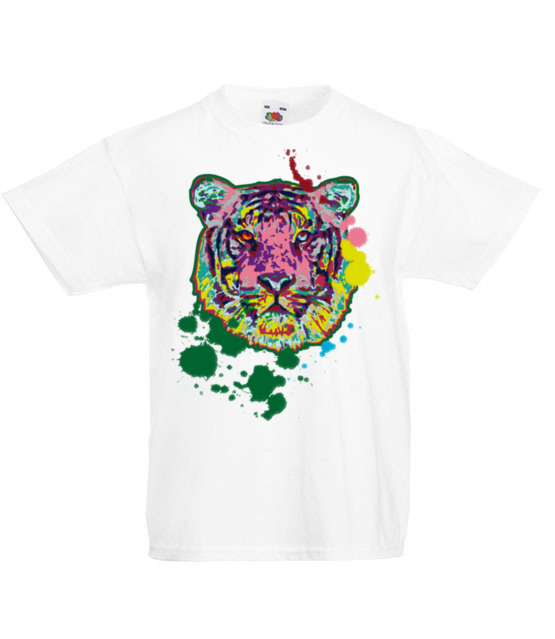 Print z kolorowym tygrysem koszulka z nadrukiem zwierzeta dziecko jipi pl 418 83