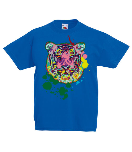 Print z kolorowym tygrysem koszulka z nadrukiem zwierzeta dziecko jipi pl 418 85