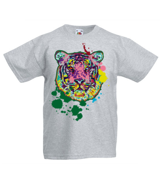 Print z kolorowym tygrysem koszulka z nadrukiem zwierzeta dziecko jipi pl 418 87