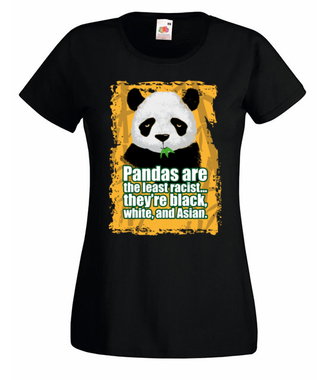 Wielorasowa panda - Koszulka z nadrukiem - Miłośnicy Zwierząt - Damska