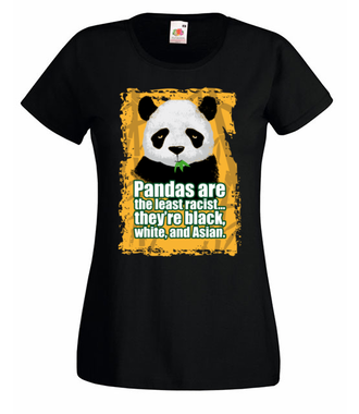 Wielorasowa panda - Koszulka z nadrukiem - Zwierzęta - Damska