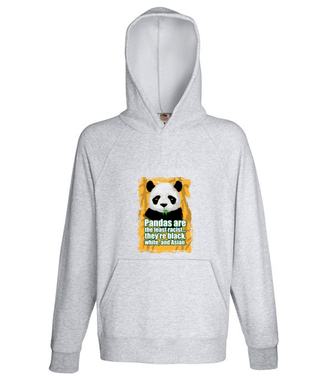 Wielorasowa panda - Bluza z nadrukiem - Miłośnicy Zwierząt - Męska z kapturem