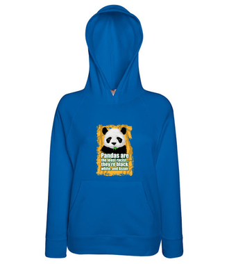 Wielorasowa panda - Bluza z nadrukiem - Miłośnicy Zwierząt - Damska z kapturem