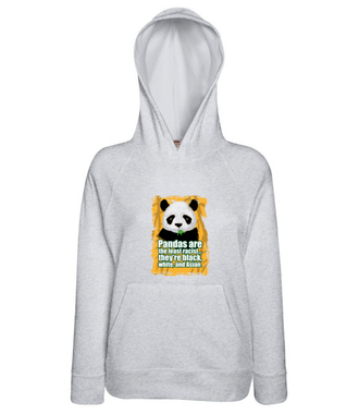 Wielorasowa panda - Bluza z nadrukiem - Miłośnicy Zwierząt - Damska z kapturem