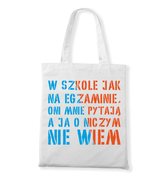 Nie pytaj ja nie wiem torba z nadrukiem szkola gadzety jipi pl 441 161