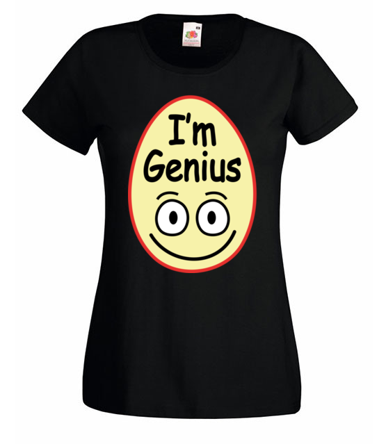 Jestem geniuszem wiesz koszulka z nadrukiem szkola kobieta jipi pl 445 59