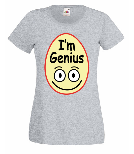 Jestem geniuszem wiesz koszulka z nadrukiem szkola kobieta jipi pl 445 63