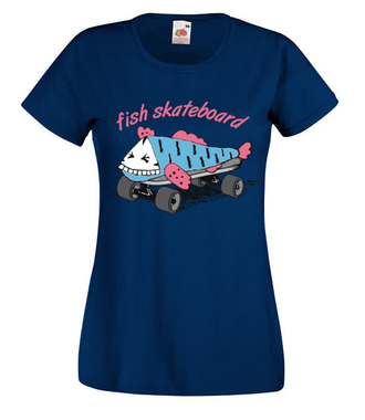 Skate na rybę - Koszulka z nadrukiem - Skate - Damska