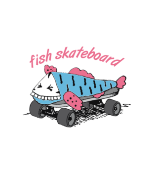 Skate na rybę - Bluza z nadrukiem - Skate - Męska z kapturem