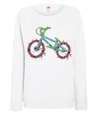 Rowerem przez świat - Bluza z nadrukiem - Skate - Damska