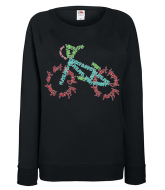 Rowerem przez świat - Bluza z nadrukiem - Skate - Damska