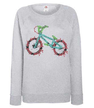 Rowerem przez świat - Bluza z nadrukiem - Skate - Damska