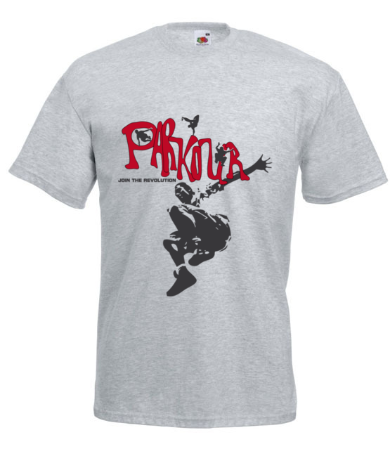 Parkour styl i rewolucja koszulka z nadrukiem skate mezczyzna jipi pl 465 6