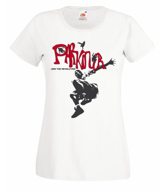 Parkour styl i rewolucja koszulka z nadrukiem skate kobieta jipi pl 465 58