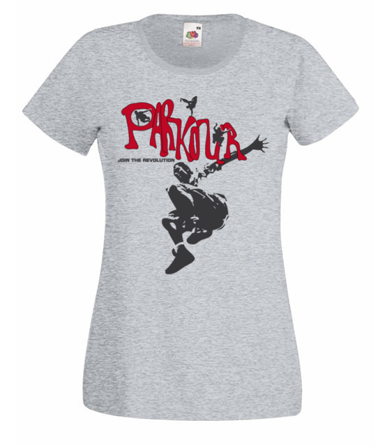 Parkour styl i rewolucja koszulka z nadrukiem skate kobieta jipi pl 465 63