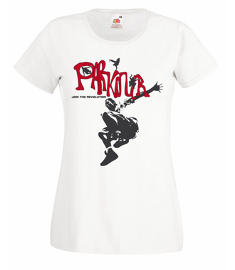 Parkour - styl i rewolucja - Koszulka z nadrukiem - Skate - Damska