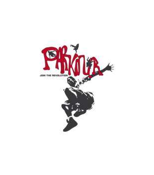 Parkour - styl i rewolucja - Bluza z nadrukiem - Skate - Męska z kapturem