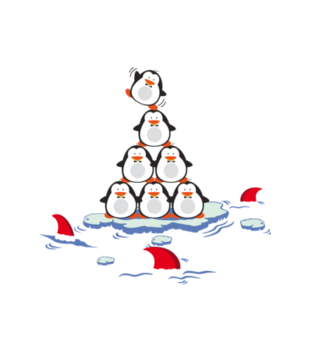 Pingwinem być - Koszulka z nadrukiem - Świąteczne - Męska