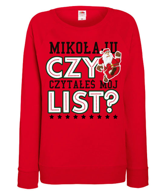 A mój list dotarł? - Bluza z nadrukiem - Świąteczne - Damska