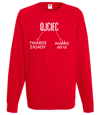 Twarde zasady, miękkie serce. - Bluza z nadrukiem - Dla Taty - Męska