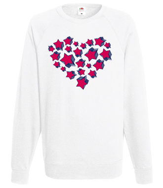 Serce unieść do gwiazd  - Bluza z nadrukiem - Walentynki - Męska
