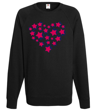 Serce unieść do gwiazd  - Bluza z nadrukiem - Walentynki - Męska