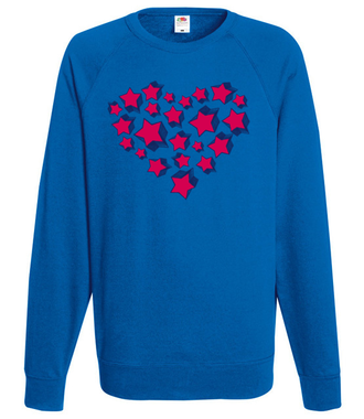 Serce unieść do gwiazd  - Bluza z nadrukiem - Walentynki - Męska