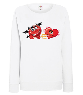 Do diabła z tą miłością! - Bluza z nadrukiem - Walentynki - Damska