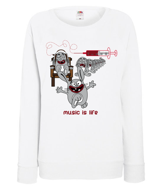 Muzyka jest zyciem bluza z nadrukiem muzyka kobieta jipi pl 92 114