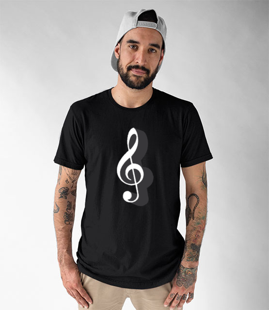 Klucz do muzycznych serc koszulka z nadrukiem muzyka mezczyzna jipi pl 111 46