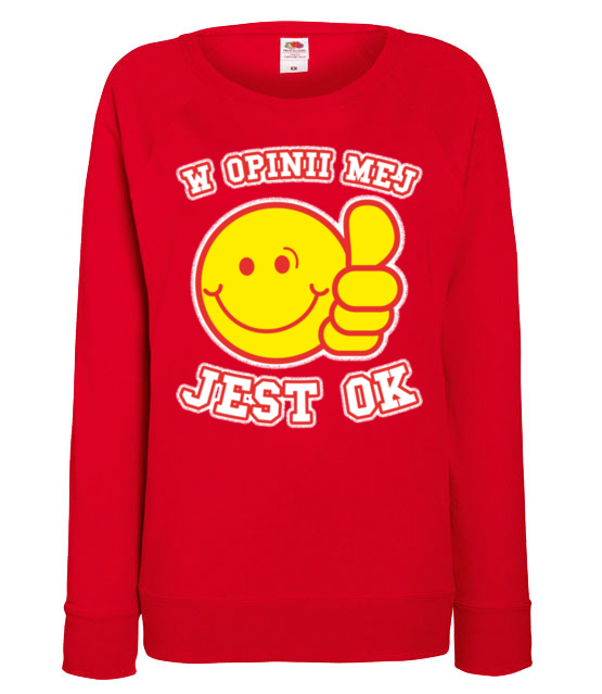 Jest okey wyrazam siebie bluza z nadrukiem smieszne kobieta jipi pl 140 116