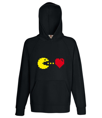 Będę Cię jadł! Miłość. - Bluza z nadrukiem - Walentynki - Męska z kapturem