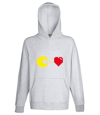 Będę Cię jadł! Miłość. - Bluza z nadrukiem - Walentynki - Męska z kapturem