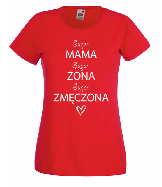 Zmeczona matka i zona koszulka z nadrukiem dla mamy kobieta jipi pl 524 60