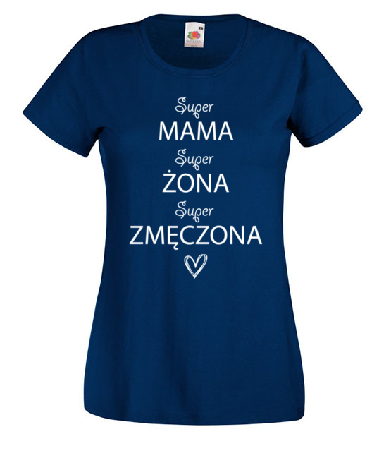 Zmeczona matka i zona koszulka z nadrukiem dla mamy kobieta jipi pl 524 62