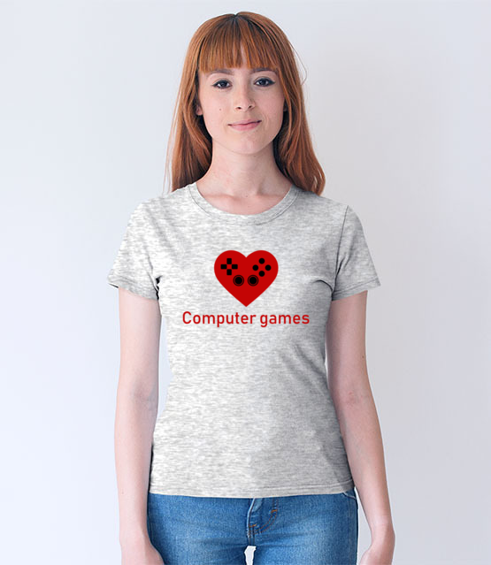Milosnik gry komputerowej koszulka z nadrukiem dla gracza kobieta jipi pl 548 69