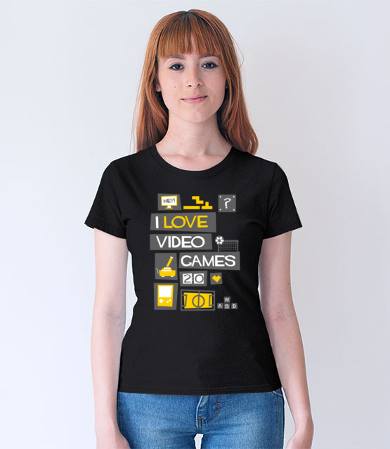 Milosnik gier komputerowych koszulka z nadrukiem dla gracza kobieta jipi pl 545 64
