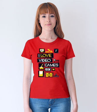 Miłośnik gier komputerowych - Koszulka z nadrukiem - dla Gracza - Damska