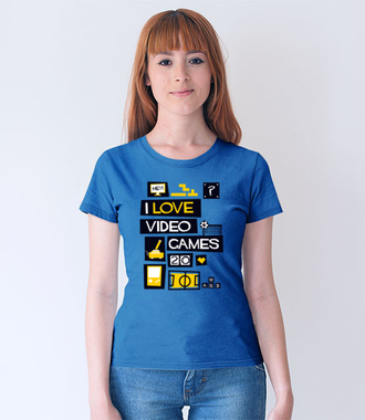 Miłośnik gier komputerowych - Koszulka z nadrukiem - dla Gracza - Damska