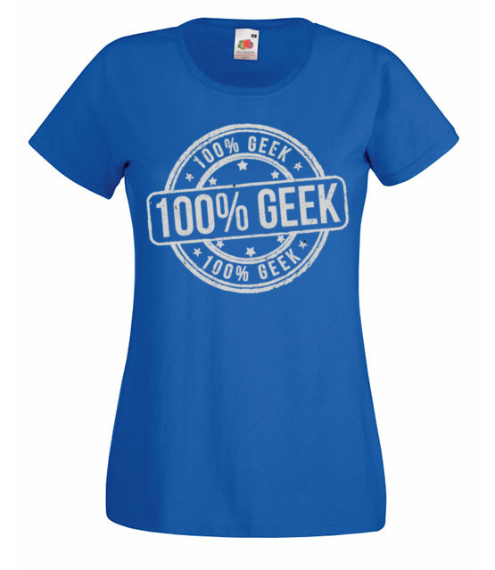 Jestem geekiem na sto procent koszulka z nadrukiem dla gracza kobieta jipi pl 538 61