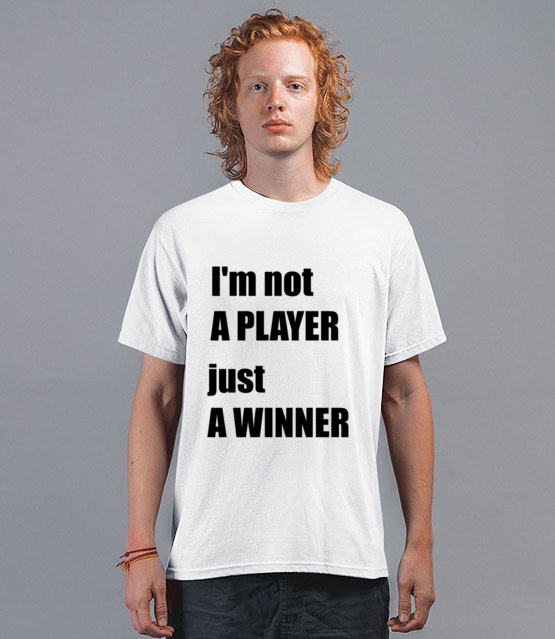 Jestem zwyciezca nie tylko graczem koszulka z nadrukiem dla gracza mezczyzna jipi pl 562 40