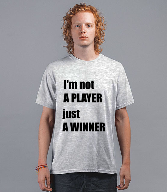 Jestem zwyciezca nie tylko graczem koszulka z nadrukiem dla gracza mezczyzna jipi pl 562 45
