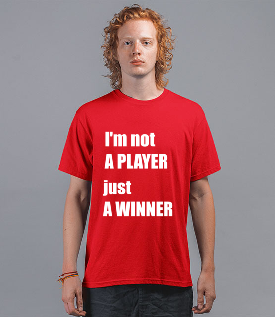 Jestem zwyciezca nie tylko graczem koszulka z nadrukiem dla gracza mezczyzna jipi pl 563 42
