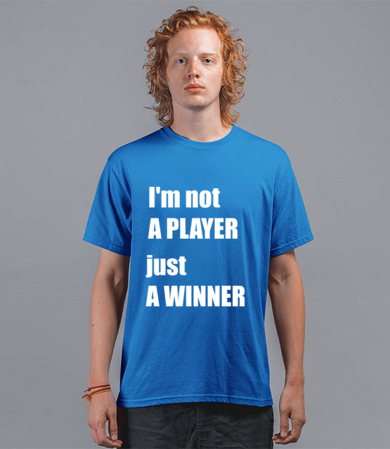 Jestem zwyciezca nie tylko graczem koszulka z nadrukiem dla gracza mezczyzna jipi pl 563 43