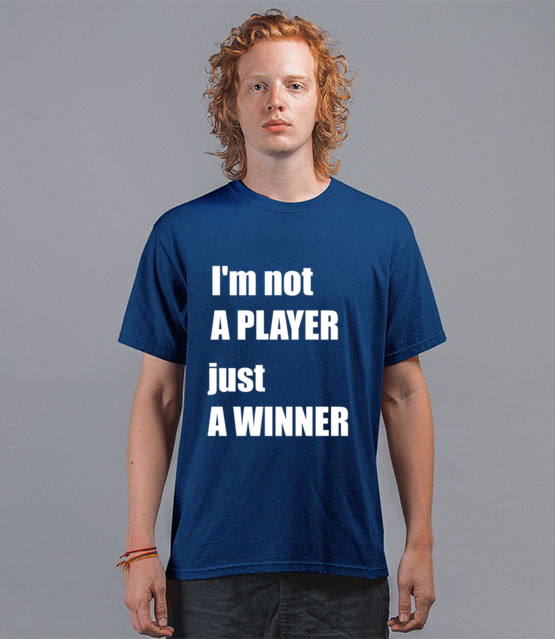 Jestem zwyciezca nie tylko graczem koszulka z nadrukiem dla gracza mezczyzna jipi pl 563 44