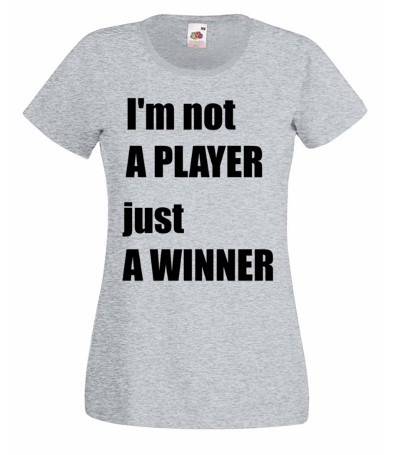 Jestem zwyciezca nie tylko graczem koszulka z nadrukiem dla gracza kobieta jipi pl 562 63