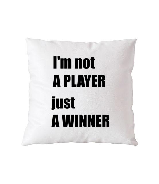 Jestem zwyciezca nie tylko graczem poduszka z nadrukiem dla gracza gadzety jipi pl 562 164
