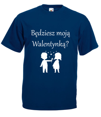 Chcę, byś była moją walentynką - Koszulka z nadrukiem - Walentynki - Męska